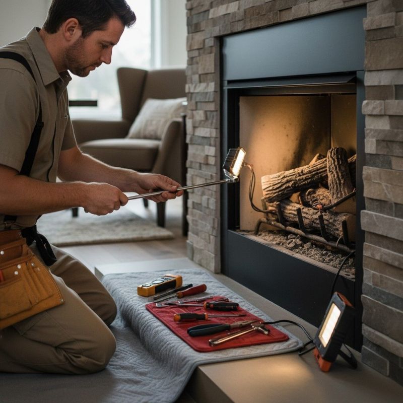 Local Gas Fireplace Service pros at work